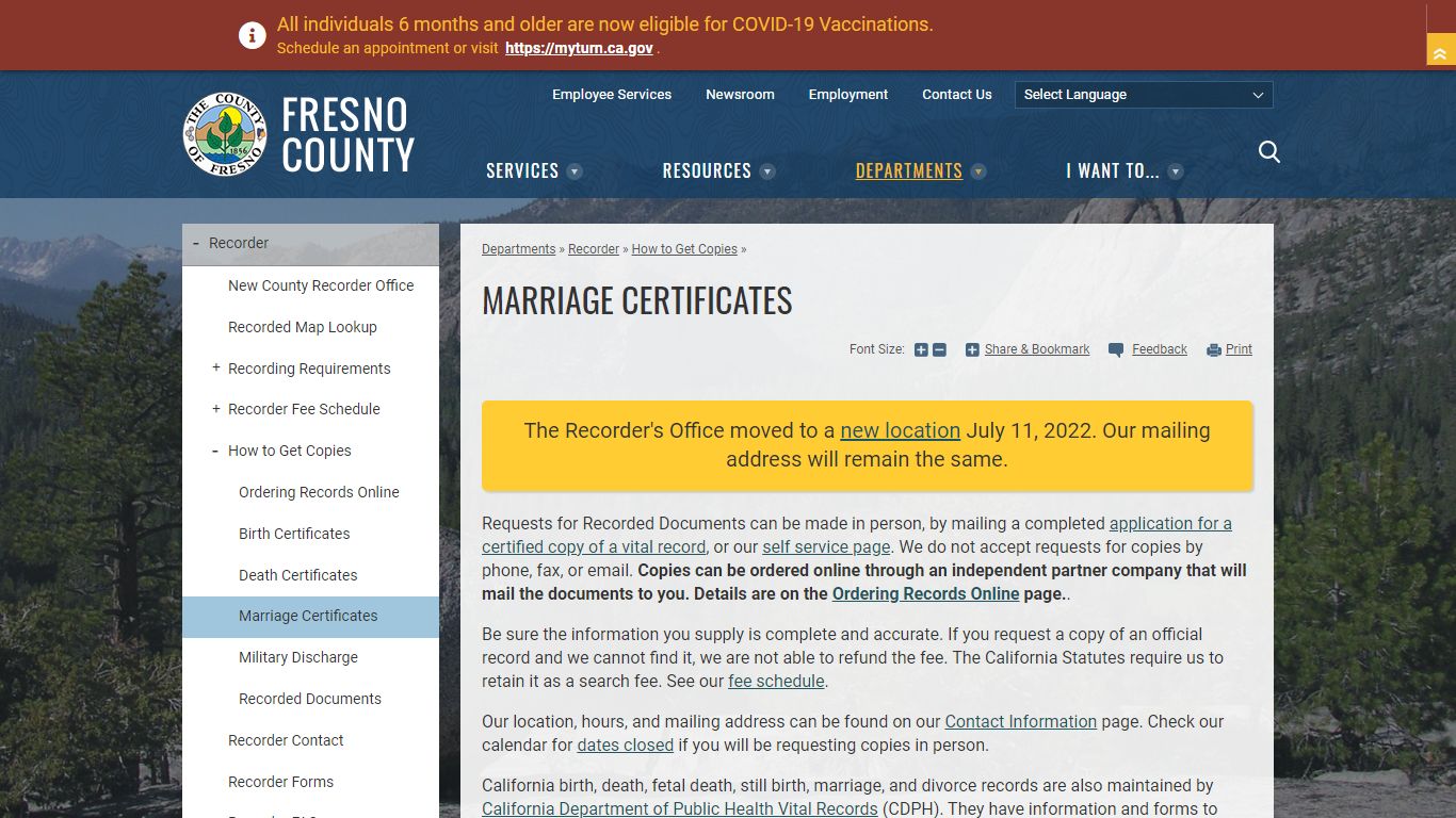 Marriage Certificates | County of Fresno