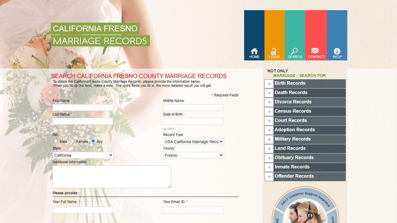 Search California Fresno County Marriage Records